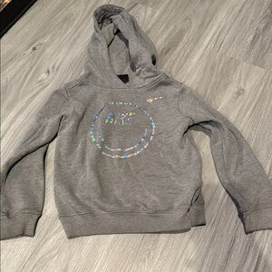 Nike Kids Holographic Logo Gray Hoodie
